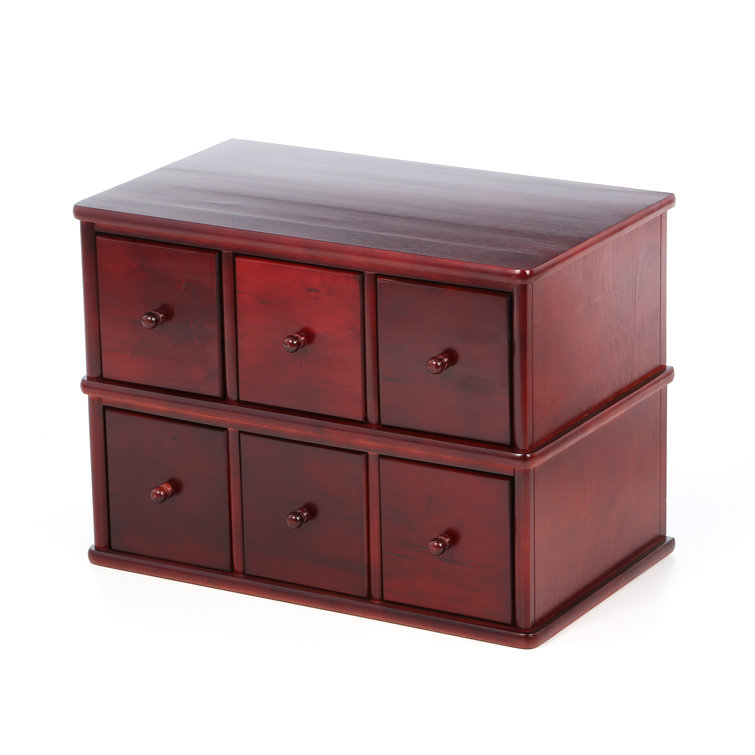 Williston Carey Modular Multimedia Tabletop 6 Drawer Storage Rack